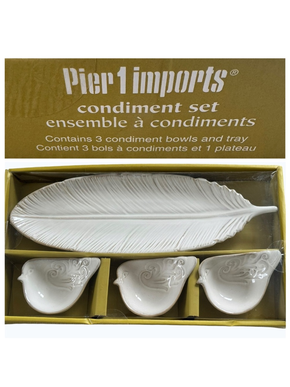 Pier 1 Imports Condiment Set and Serving Tray